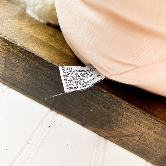 Chrisha Playful Plush Bunny Rabbit Stuffed Animal Pink Dress 20" 1988 VTG - Picture 13 of 13